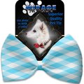 Mirage Pet Products Baby Blue Plaid Pet Bow Tie 1153-BT